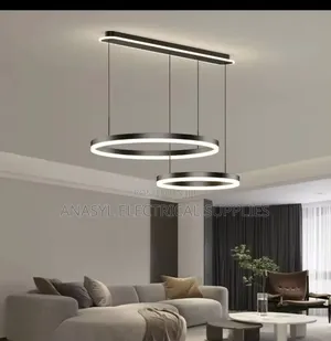 Modern Minimalist LED Dimmable Chandelier Circular Rings Pendant Lamp