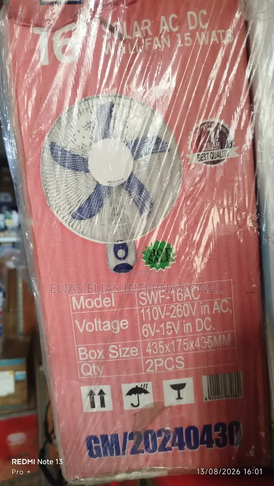Rechargeable Wall Fan