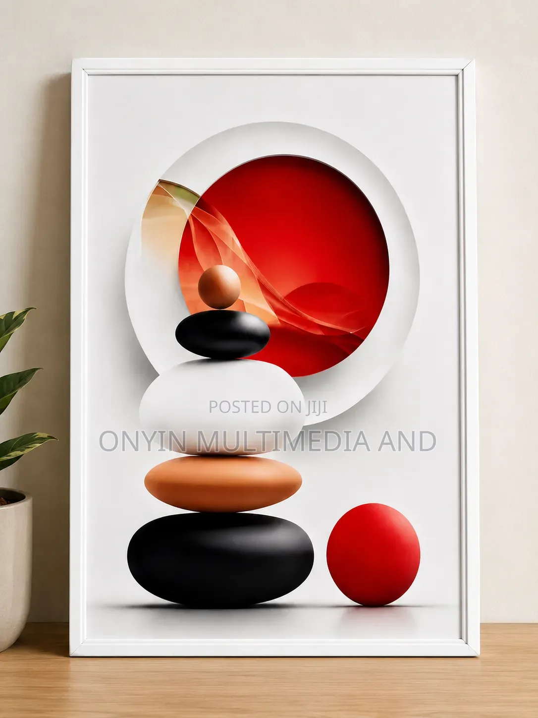 Modern Abstract Wall Art 10x16 – PVC Frame