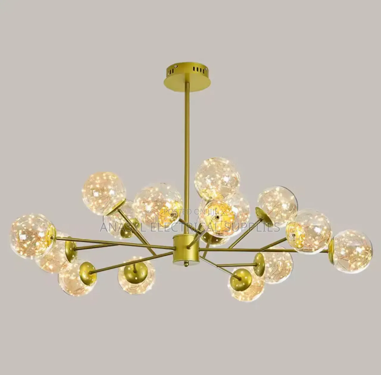 Nordic Starburst Pendant Light Modern Crystal Glass