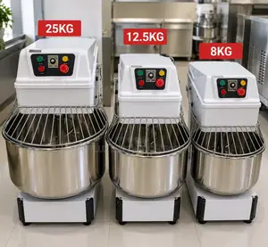 25KG / 12.5KG / 8KG Spiral Dough Mixers