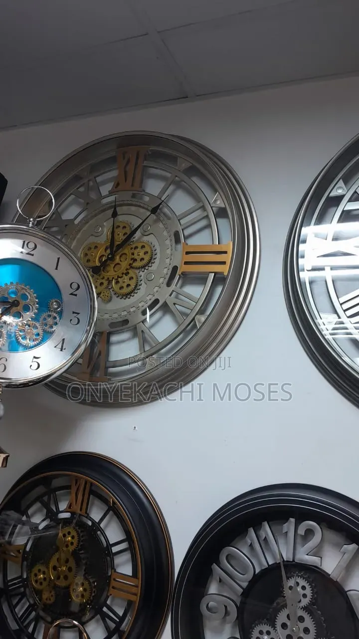 Industrial Wall Gear Clock Big Size