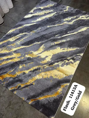 7x10fts Gray,gold and Black Trukish Center Rug