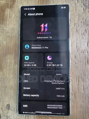 ZTE nubia Redmagic 11 Pro 5G 512 GB Silver