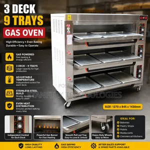 3 Deck 9 Trays Gas Oven – Commercial Bakery Oven