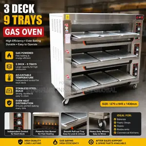 3 Deck 9 Trays Gas Oven – Commercial Bakery Oven
