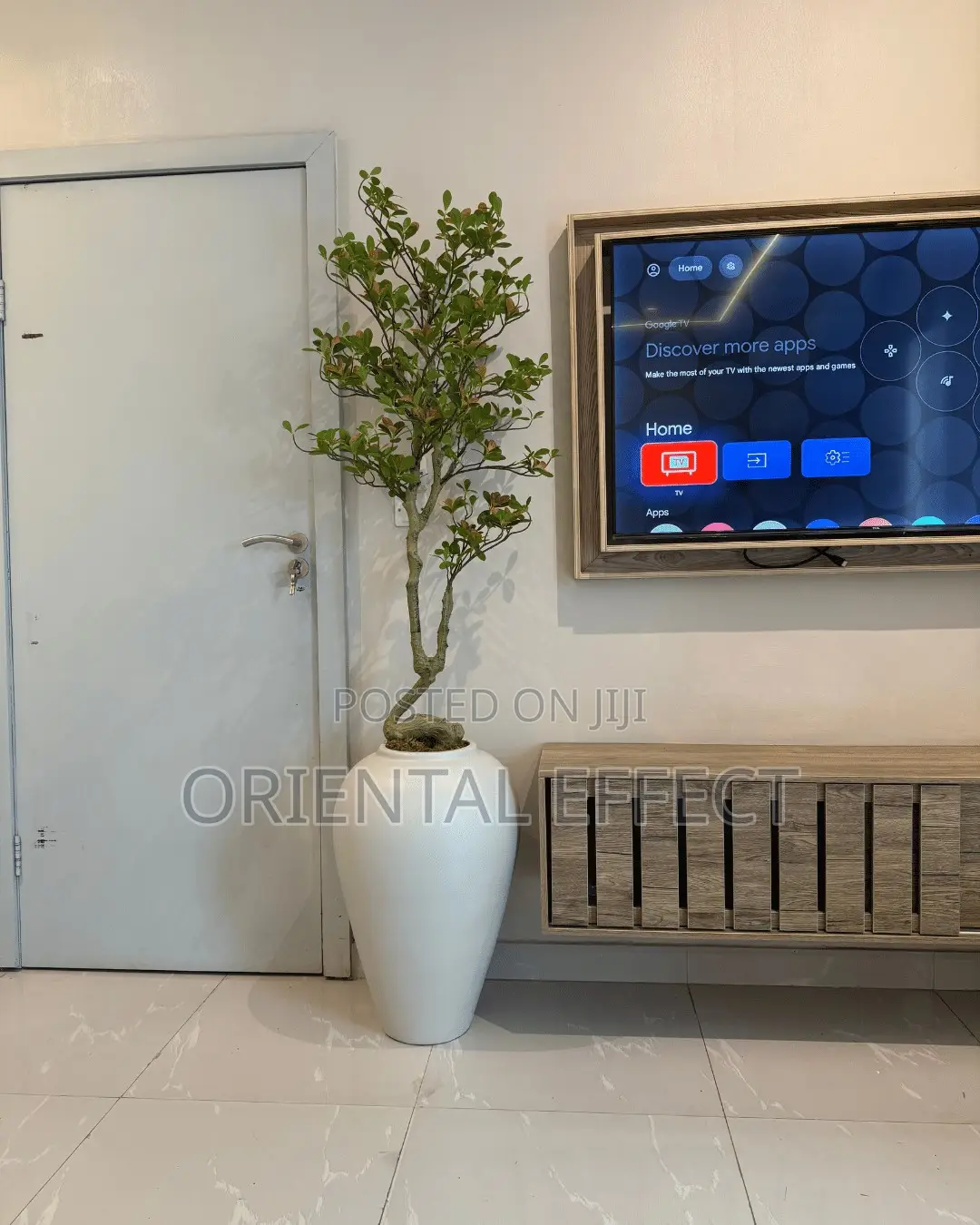 Neutral Small Odel Antique Pot With Osman Tree | Artificial Trees