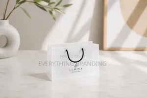 A5 White Kraft Paper Bag for Gifts, Retail Branding
