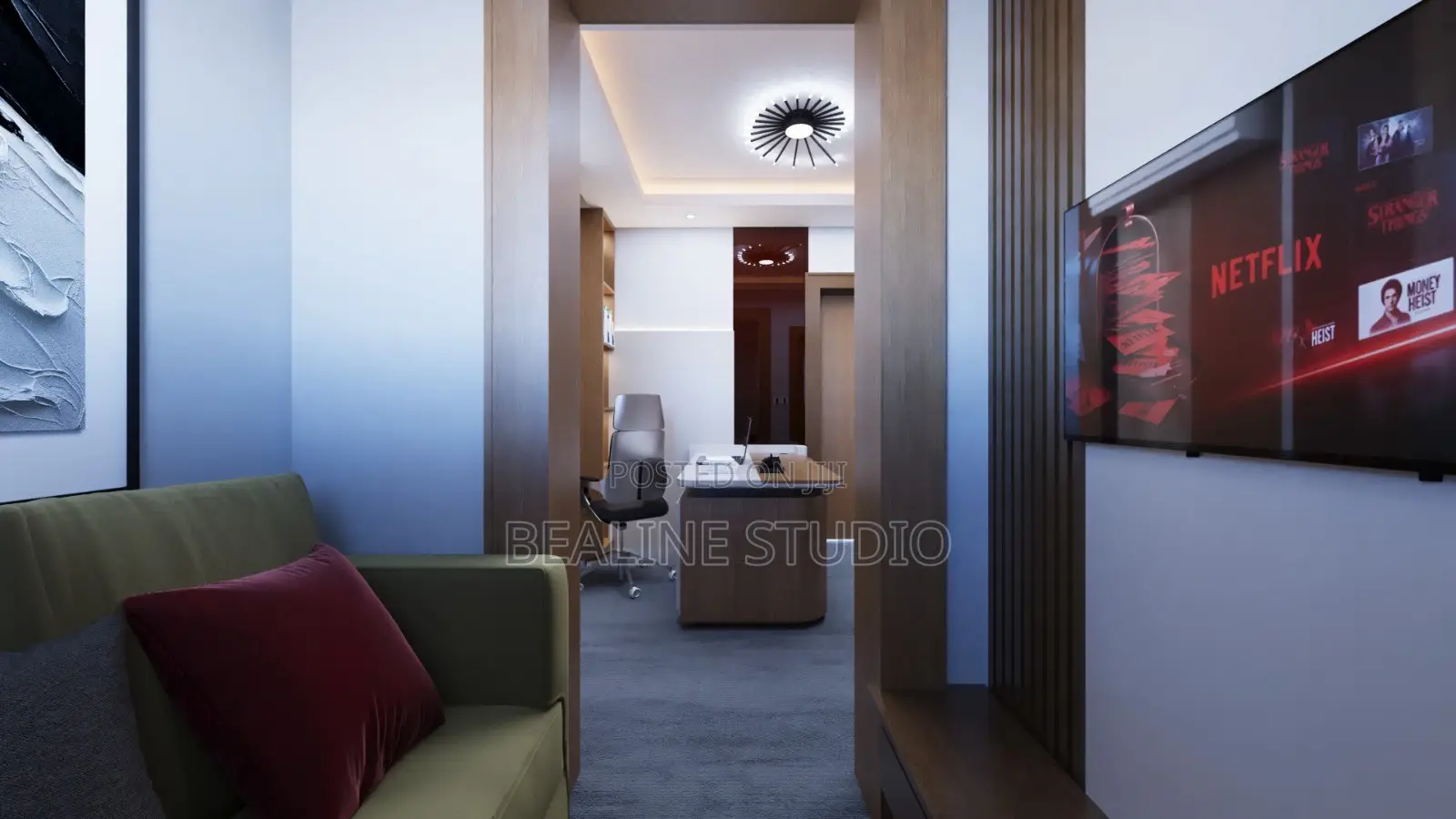Small Scale Office Design Construction | Executive Office Rest Room