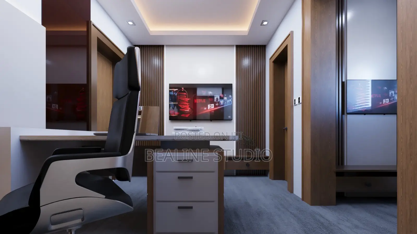 Small Scale Office Design Construction | Executive Office Rest Room