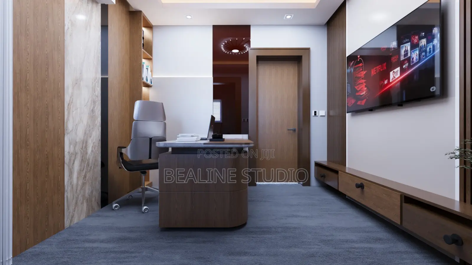 Small Scale Office Design Construction | Executive Office Rest Room