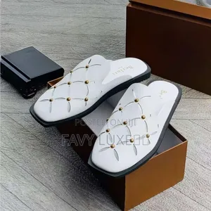 Berluti Lattice Stud Slip-on Sandals