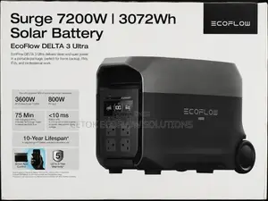 Ecoflow Delta 3 Ultra 3.6kva (3,600w) 3kwh Battery Solar Power Station