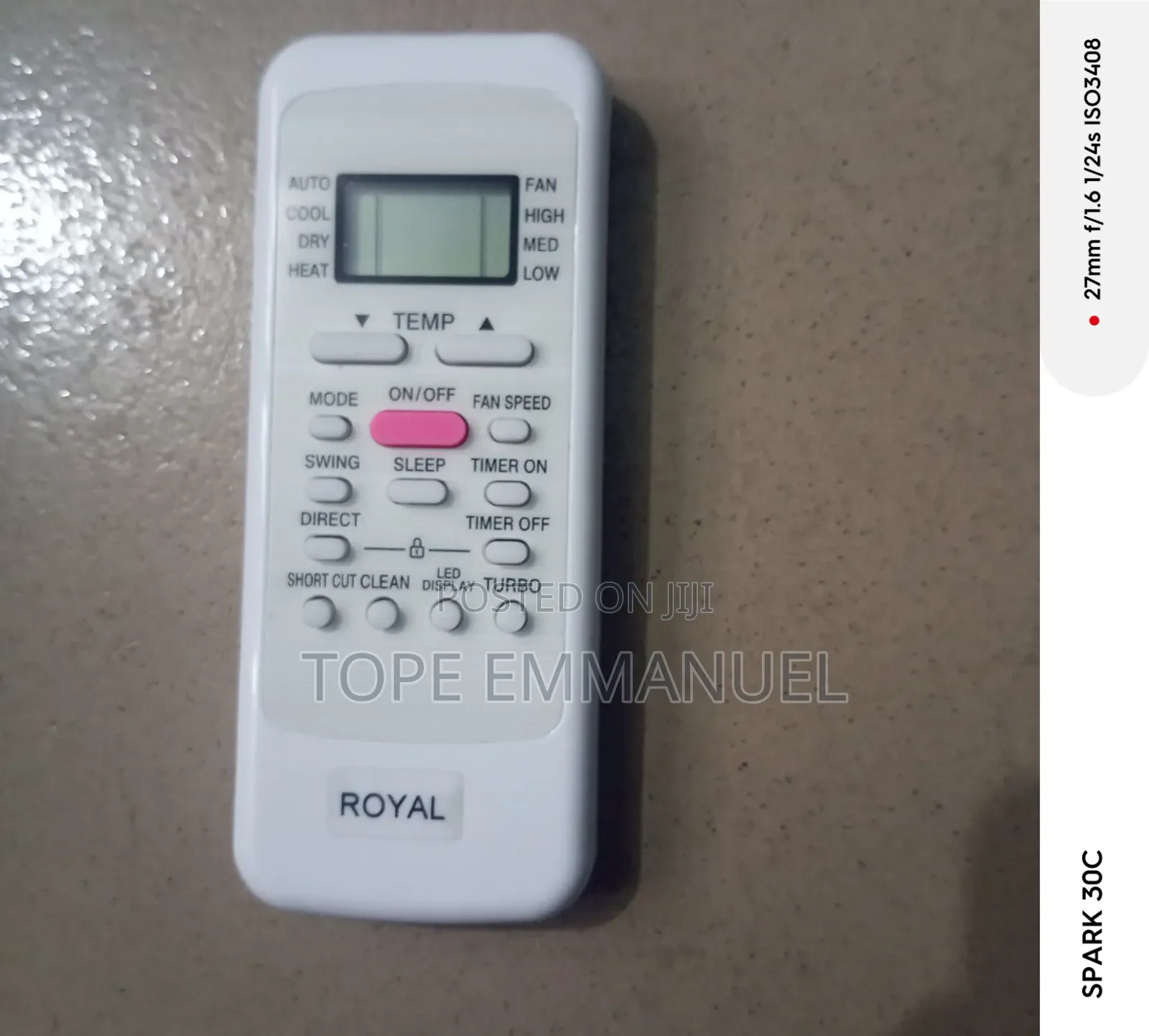 Royal AC Remote Control