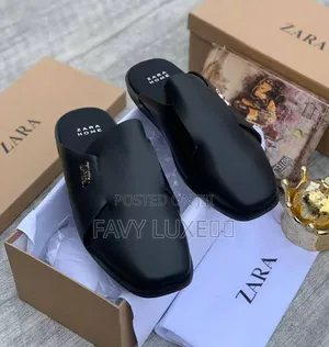 ZARA HOME Square-Toe Slip-Ons