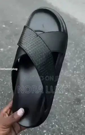 Men’s Black Double Sole Designer Sandals – Stylish Comfortable