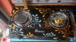 Boscon 2 Burner Infrared and Regular Burner Table Gas Cooker