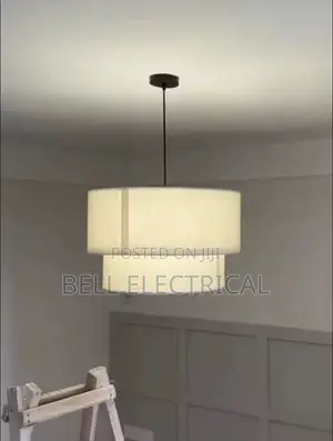 New Chinese-Style Modern Living Room Fabric Pendant Light