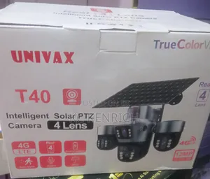 Univas CCTV, 4 Lens, 1 Solar Panel, Turns 360