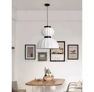 Nordic Wabi-Sabi Style Silk Pendant Light