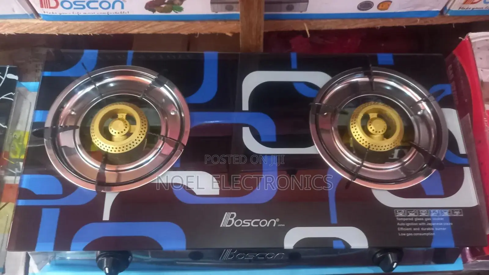 Boscon 2 Burner Tempered Glass Table Cooker