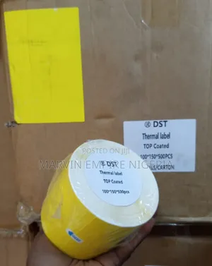 Sticker 100mm by 150mm Yellow by 500 Labels