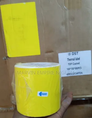 Sticker 100mm by 150mm Yellow by 500 Labels