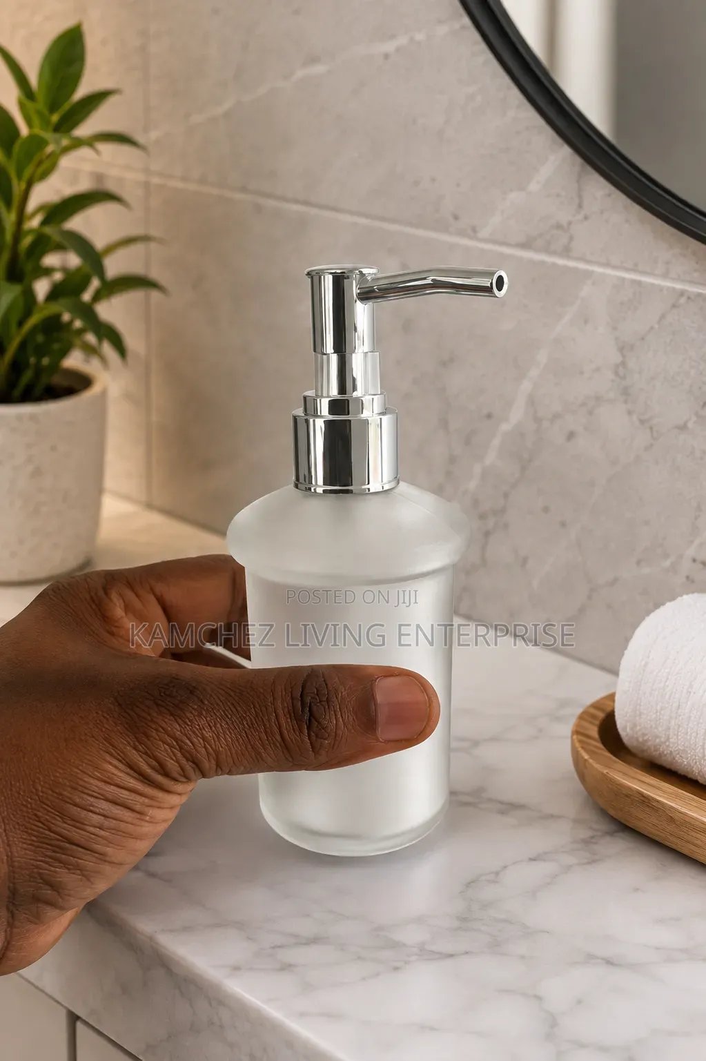 Frosted Glass Wall Mounted Soap Dispenser