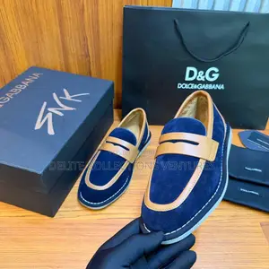 Luxury Update  Dolce Gabbana Split Calfskin Slip-on Sneakers.