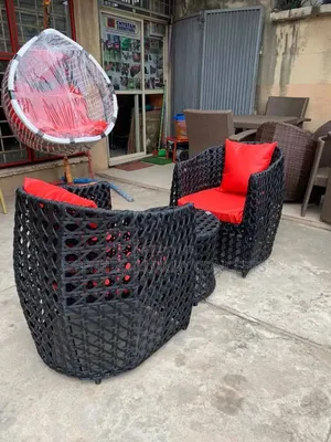 Rattan Chair and Table Set