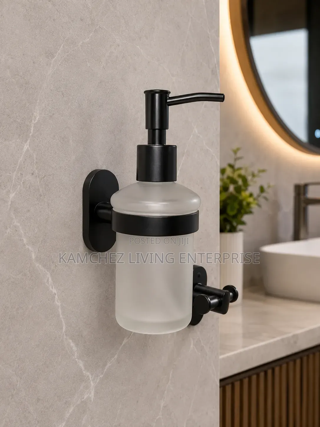 Frosted Glass Wall Mounted Soap Dispenser