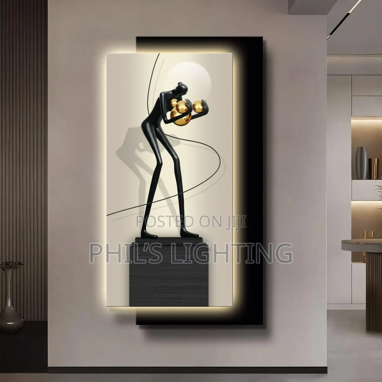 Three-Dimensional LED-lit Sandstone Decorative Painting