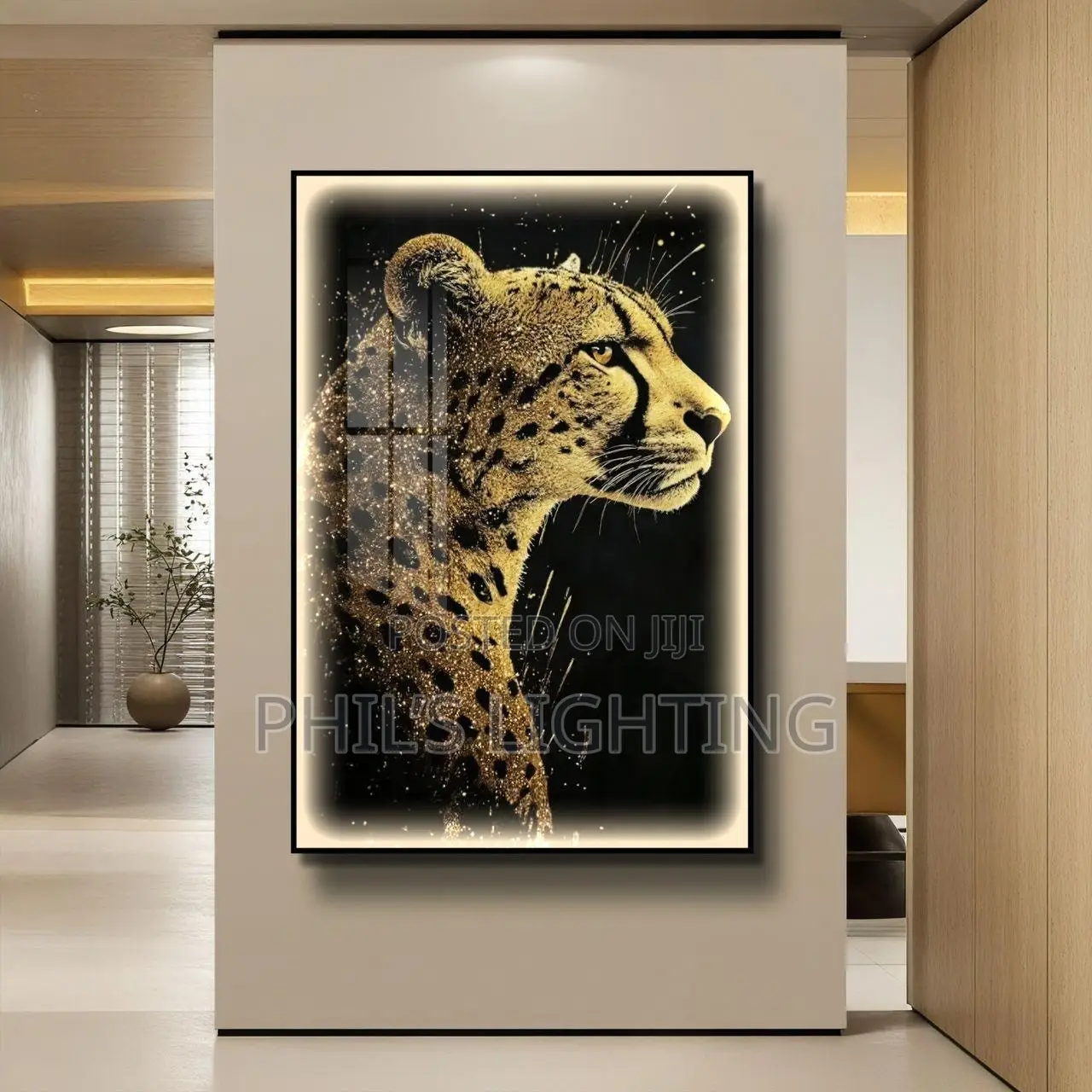 Three-Dimensional LED-lit Sandstone Decorative Painting