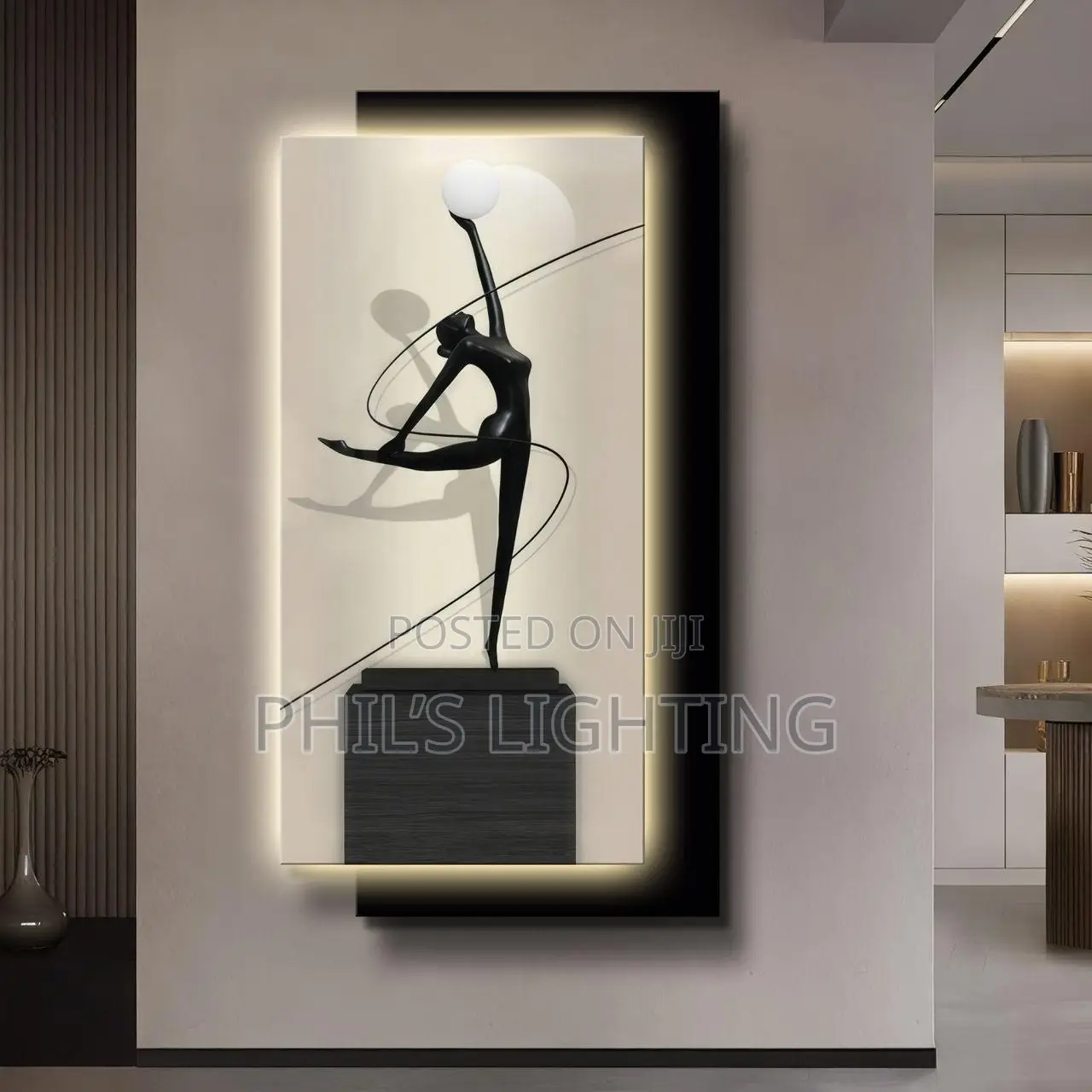 Three-Dimensional LED-lit Sandstone Decorative Painting