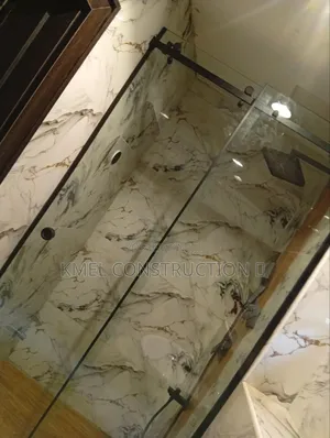Bathroom Corner Glass Enclosure.