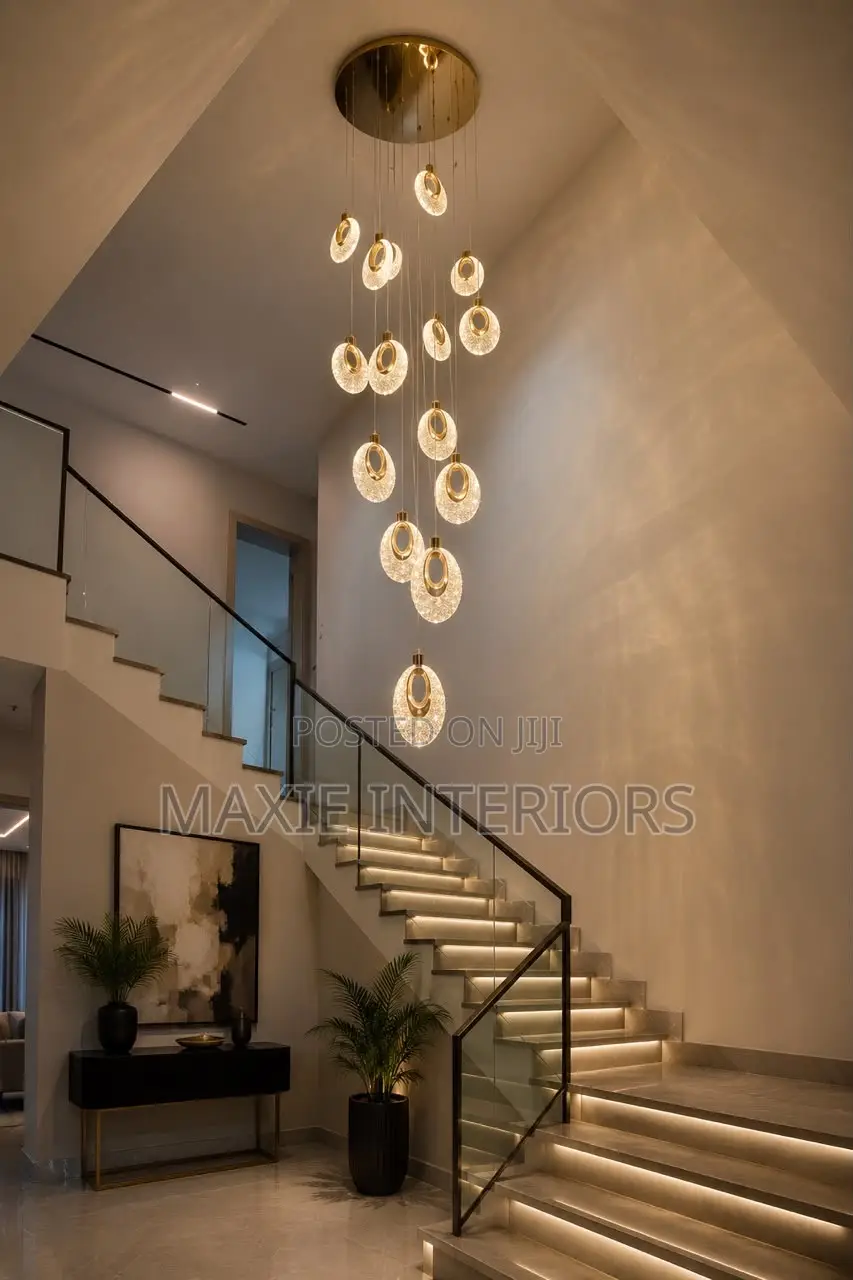 Modern Luxury Ceiling Adjustable Staircase Chandelier