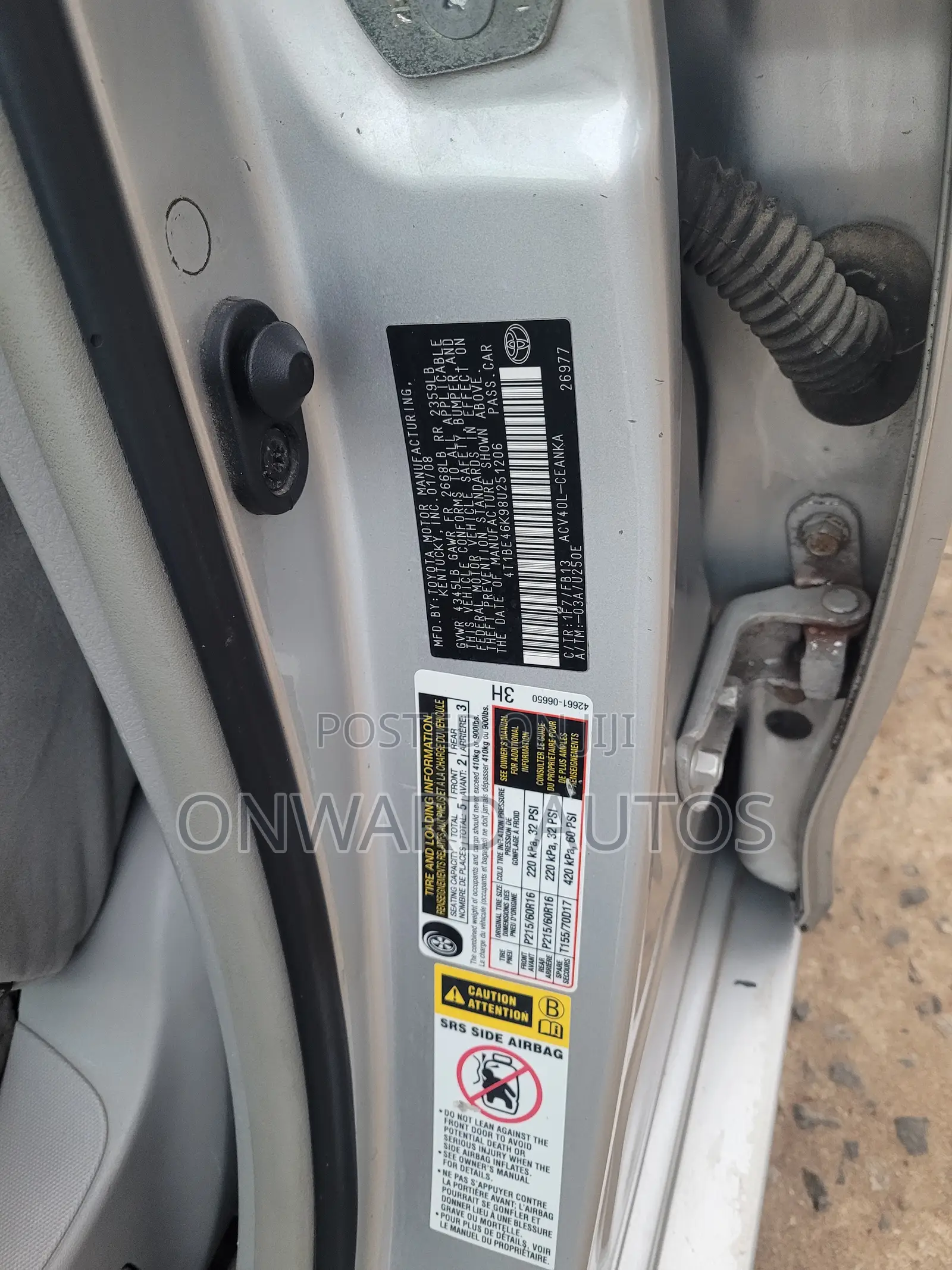 Toyota Camry 2008 Silver