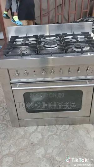 5 Burner Gas Cooker With Hot Plate Electric Oven Grill