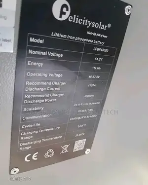 15kwh 48v Felicity Lithium Ion Battery