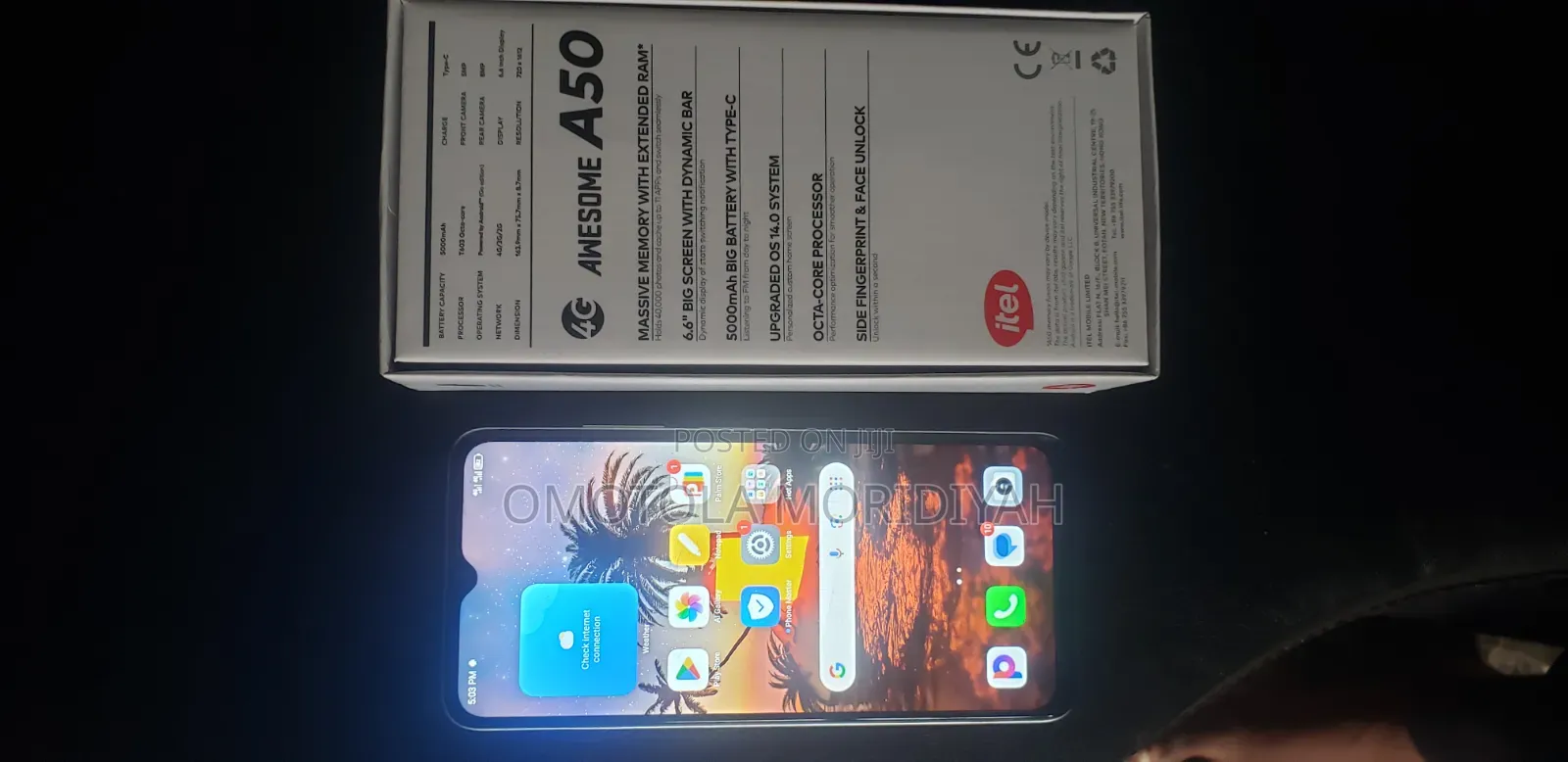 New Itel A50 128 GB Black