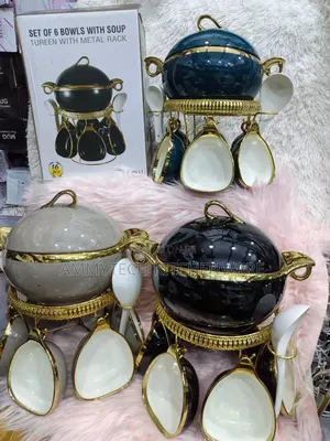 A Luxury Pepper Soup Sets/6pcs Bowls With Soup Pot
