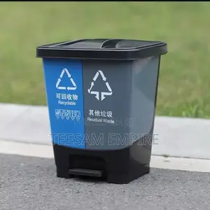 60L 2 in 1 Double Barrel Plastic Trash Bi