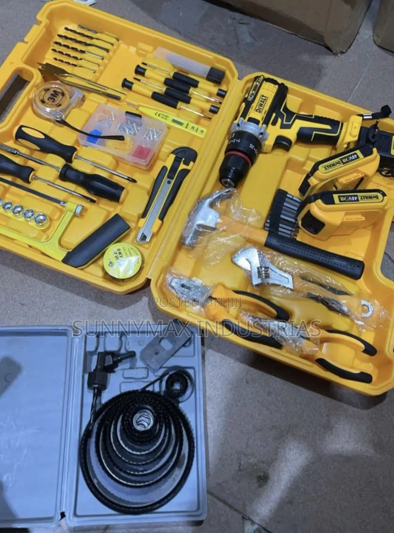 Pictured Dewalt 48V Cordless Drill and Multi-Functional Tool Kit Set