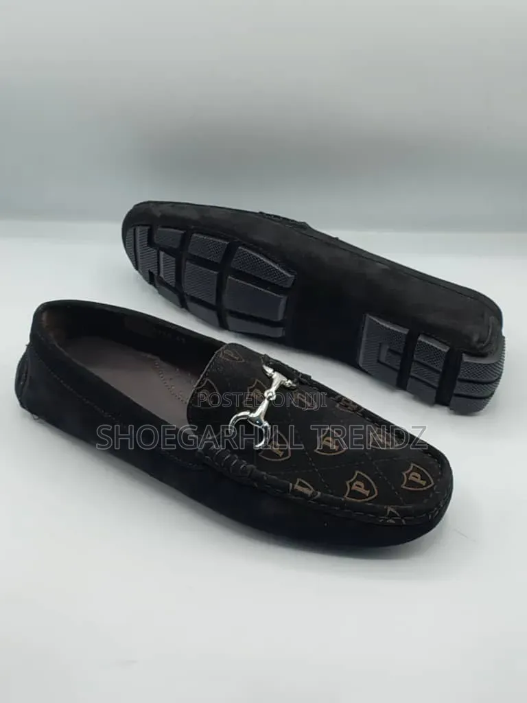 Perrone Calzature Leather Suede Drivers Men Shoes