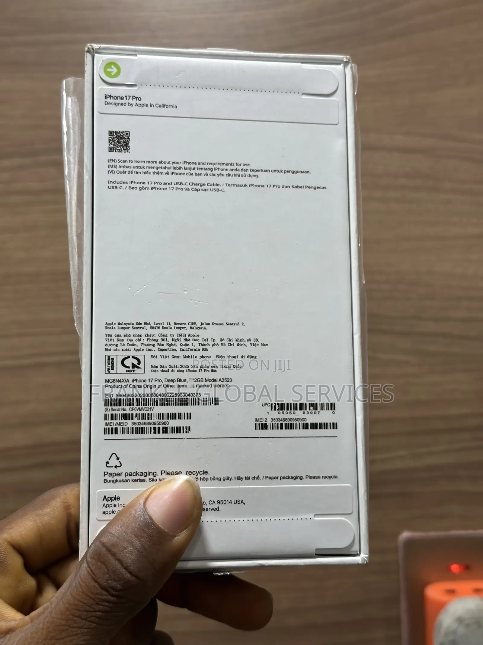 New Apple iPhone 17 Pro 512 GB Blue