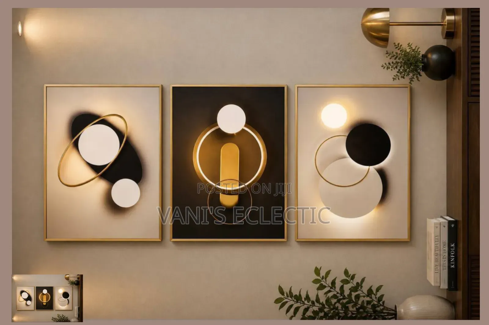 Modern 3-Piece Acrylic Wall Art Decor Frames