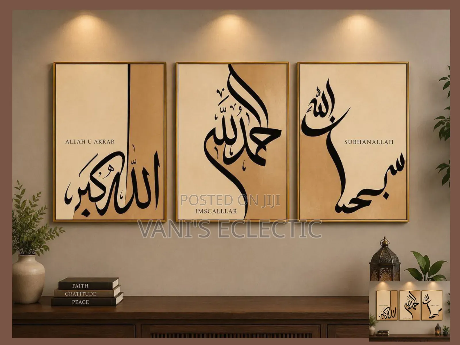 Modern 3-Piece Acrylic Wall Art Decor Frames