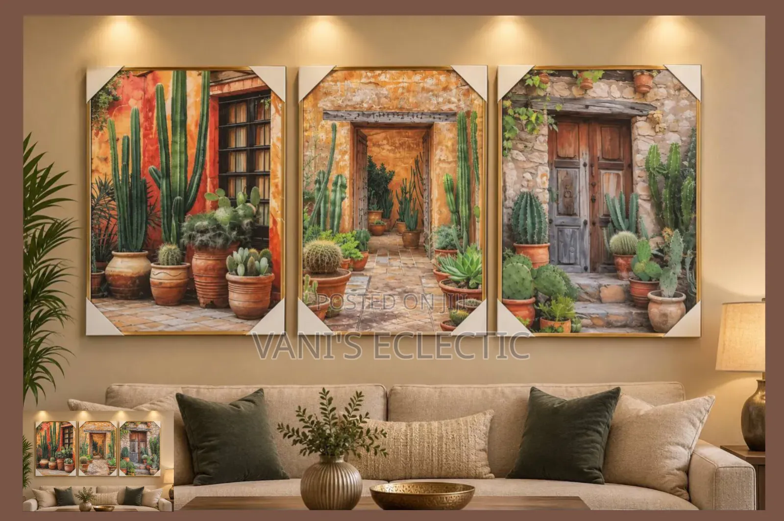 Modern 3-Piece Acrylic Wall Art Decor Frames