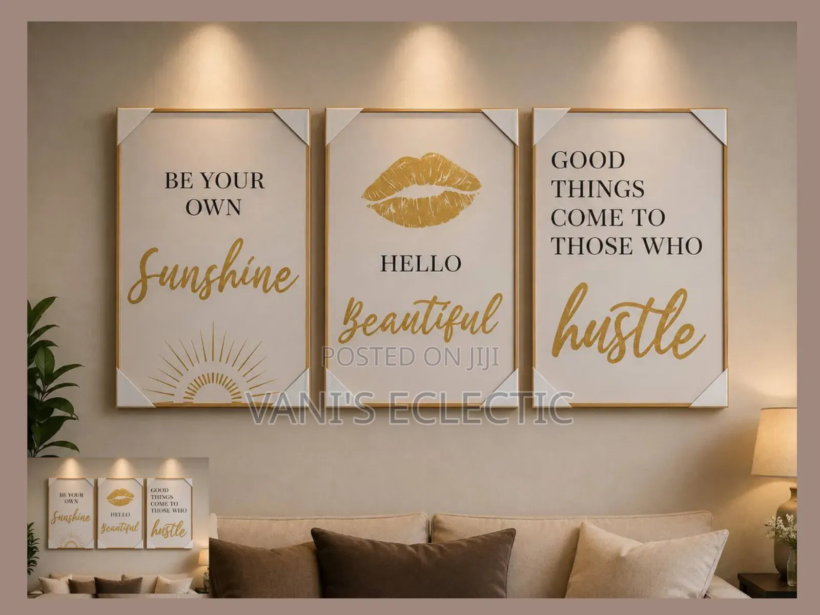 Modern 3-Piece Acrylic Wall Art Decor Frames