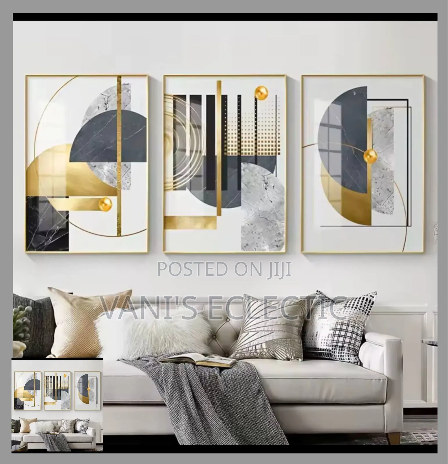 Modern 3-Piece Acrylic Wall Art Decor Frames